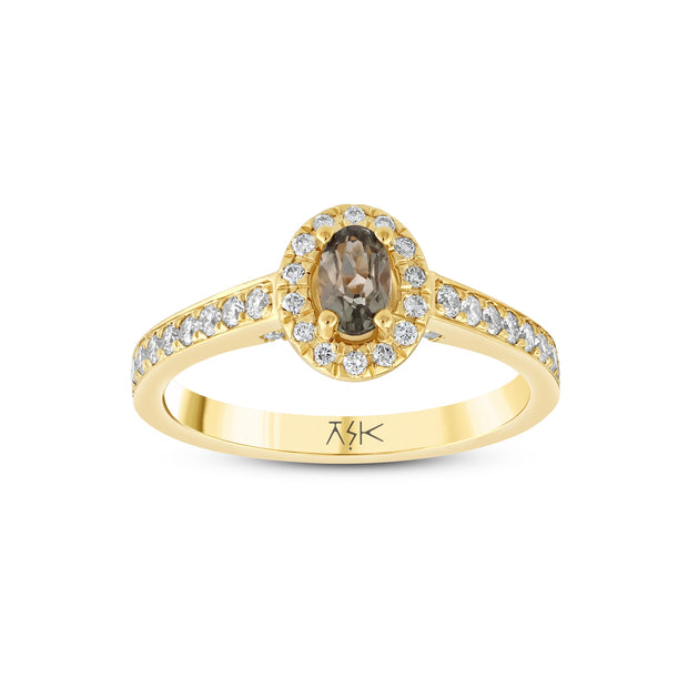 0,69 Karat Pırlantalı Zultanit Yüzük