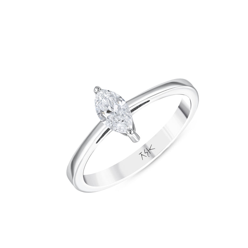 0,40 Karat Pırlanta Markiz Tektaş Yüzük