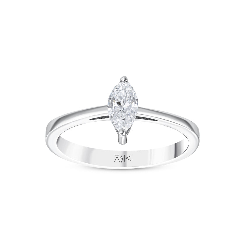 0,40 Karat Pırlanta Markiz Tektaş Yüzük