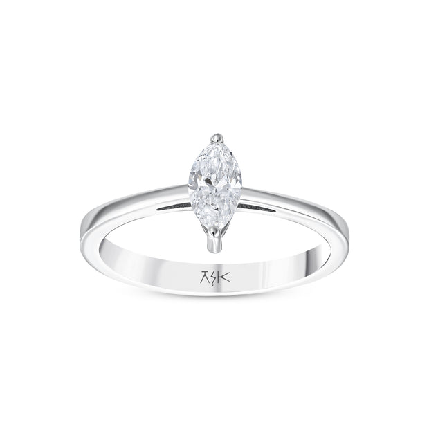 0,40 Karat Pırlanta Markiz Tektaş Yüzük