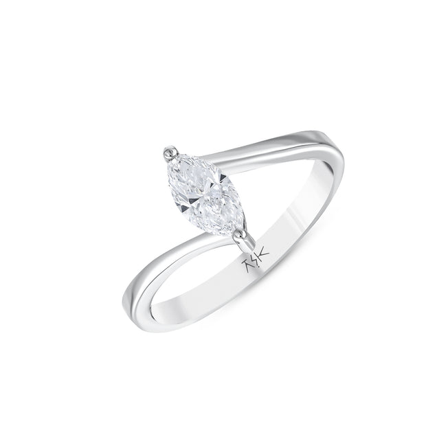 0,40 Karat Pırlanta Markiz Tektaş Yüzük