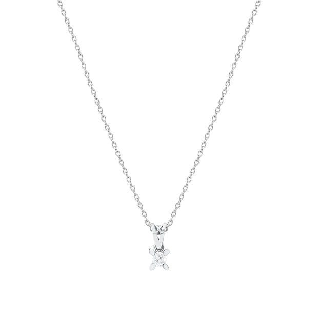 0.10 Karat Pırlantalı Tektaş Kolye