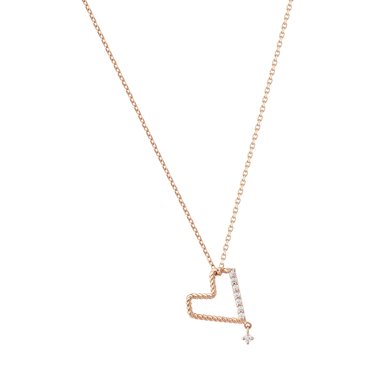 0.08 Karat Pırlantalı Özel Tasarım Kolye