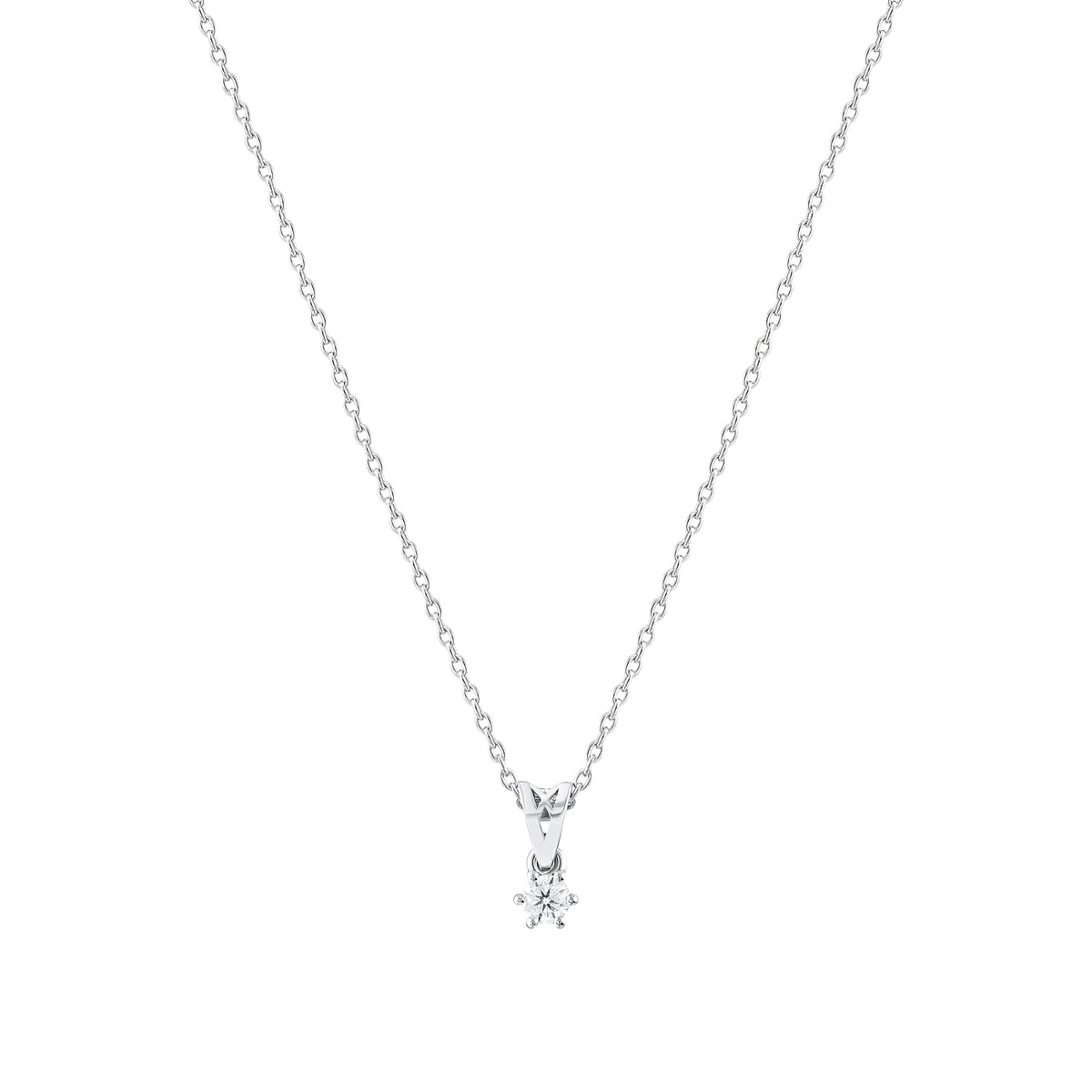 0.10 Karat Pırlantalı Tektaş Kolye