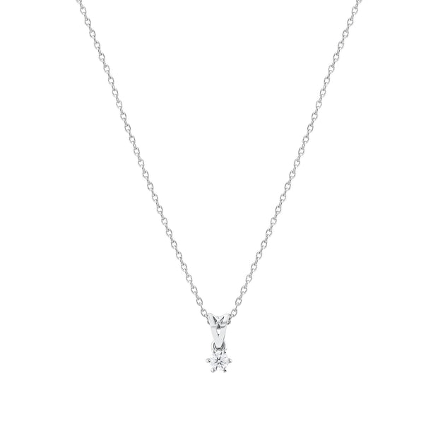 0.10 Karat Pırlantalı Tektaş Kolye