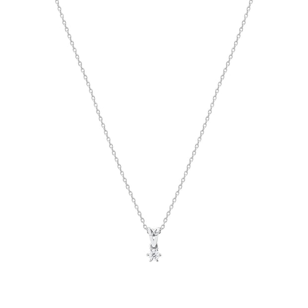 0.10 Karat Pırlantalı Tektaş Kolye