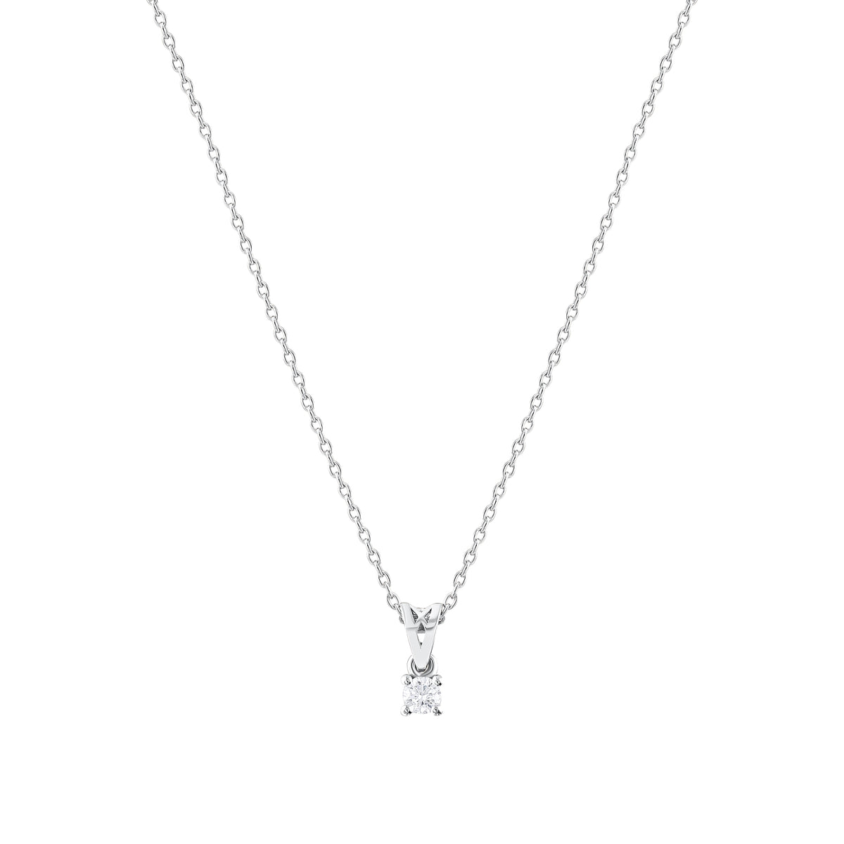 0.10 Karat Pırlantalı Tektaş Kolye