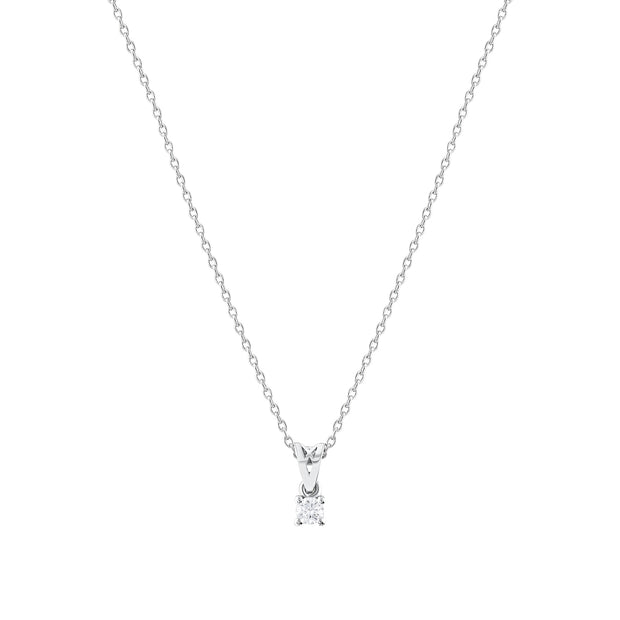 0.10 Karat Pırlantalı Tektaş Kolye