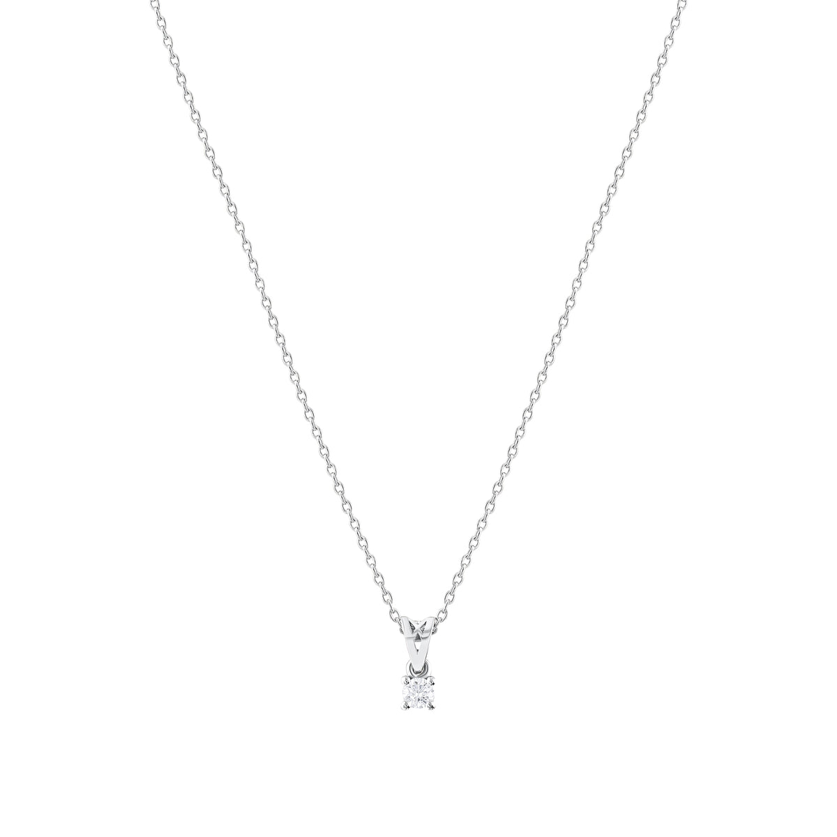 0.10 Karat Pırlantalı Tektaş Kolye