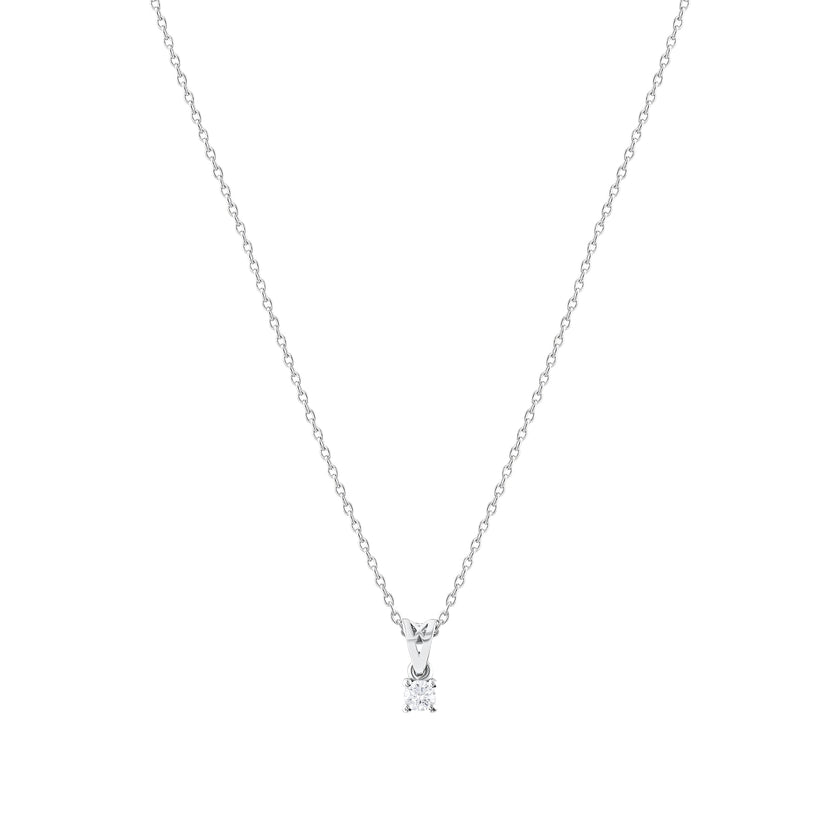 0.10 Karat Pırlantalı Tektaş Kolye