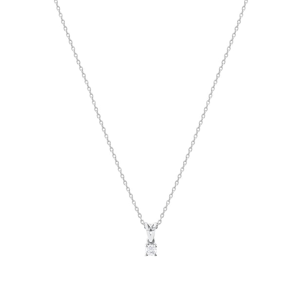 0.10 Karat Pırlantalı Tektaş Kolye