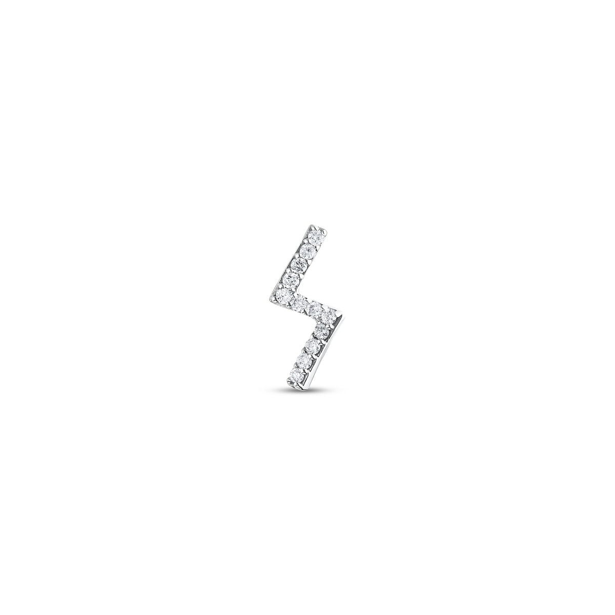 0.08 Karat Pırlantalı Şimşek Piercing