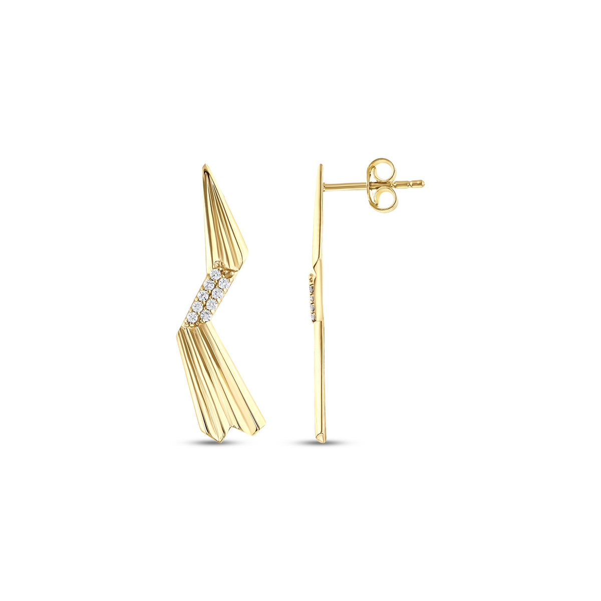 0.12 Karat Pırlantalı Bambaşka Küpe