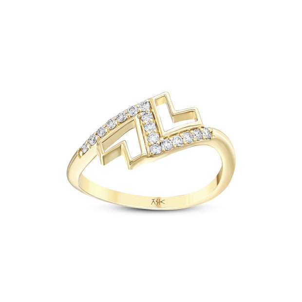 0.20 Karat Pırlantalı Ask Kalpli Yüzük