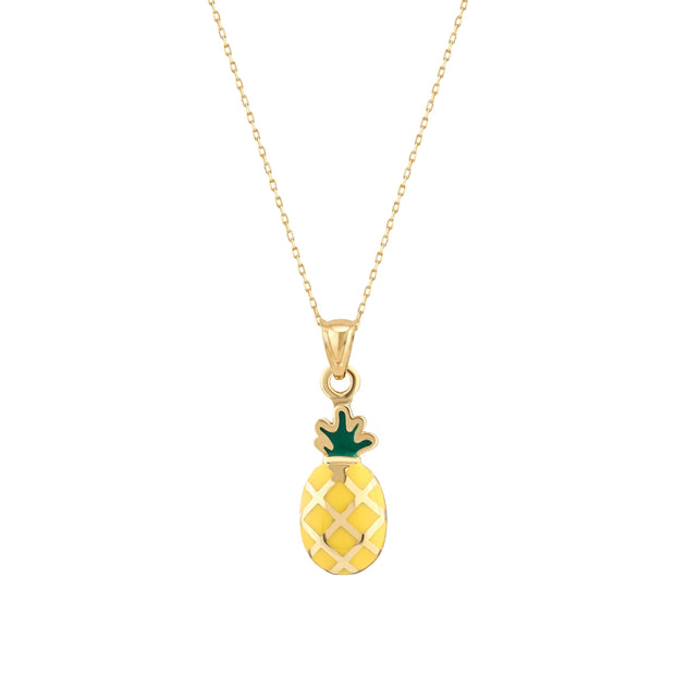 Ananas Figürlü Altın Kolye