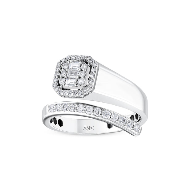 0.41 Karat Pırlantalı Baget Yüzük