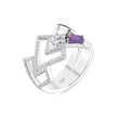 0,67 Karat Pırlanta Ametist Yüzük