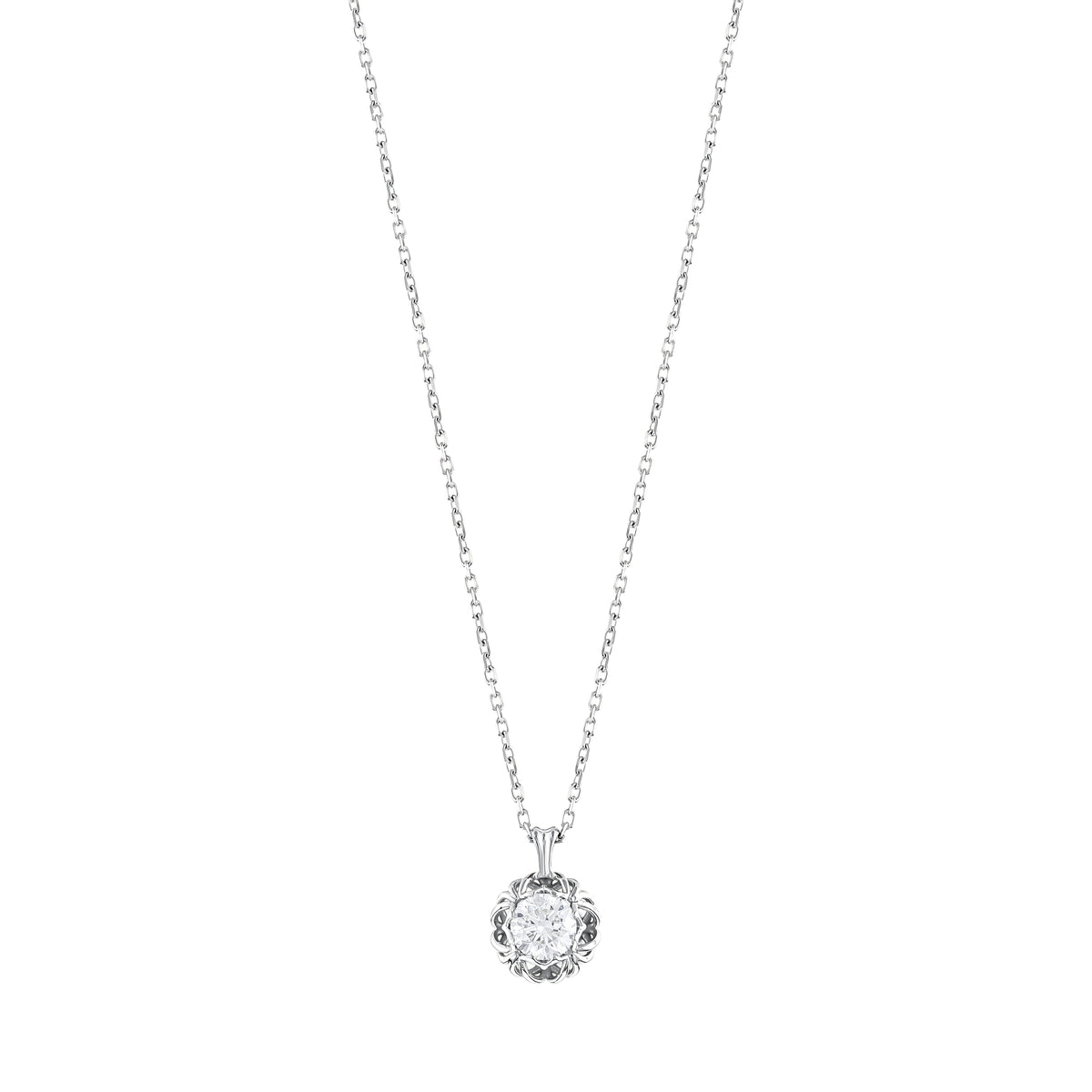 0.50 Karat Pırlantalı Tektaş Kolye