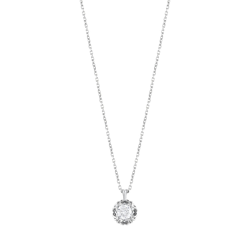 0.50 Karat Pırlantalı Tektaş Kolye