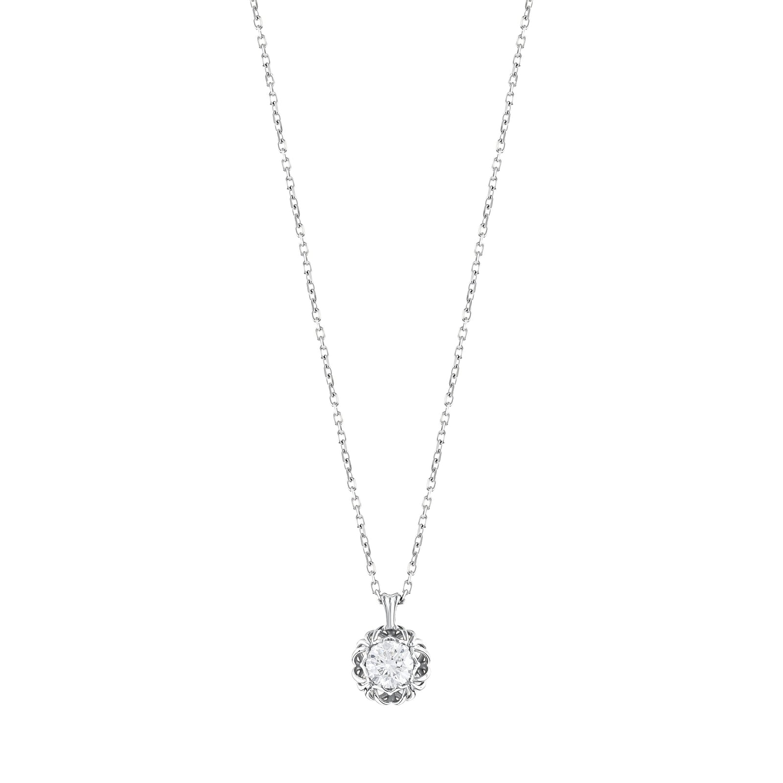 0.50 Karat Pırlantalı Tektaş Kolye