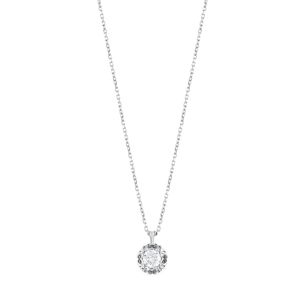 0.50 Karat Pırlantalı Tektaş Kolye