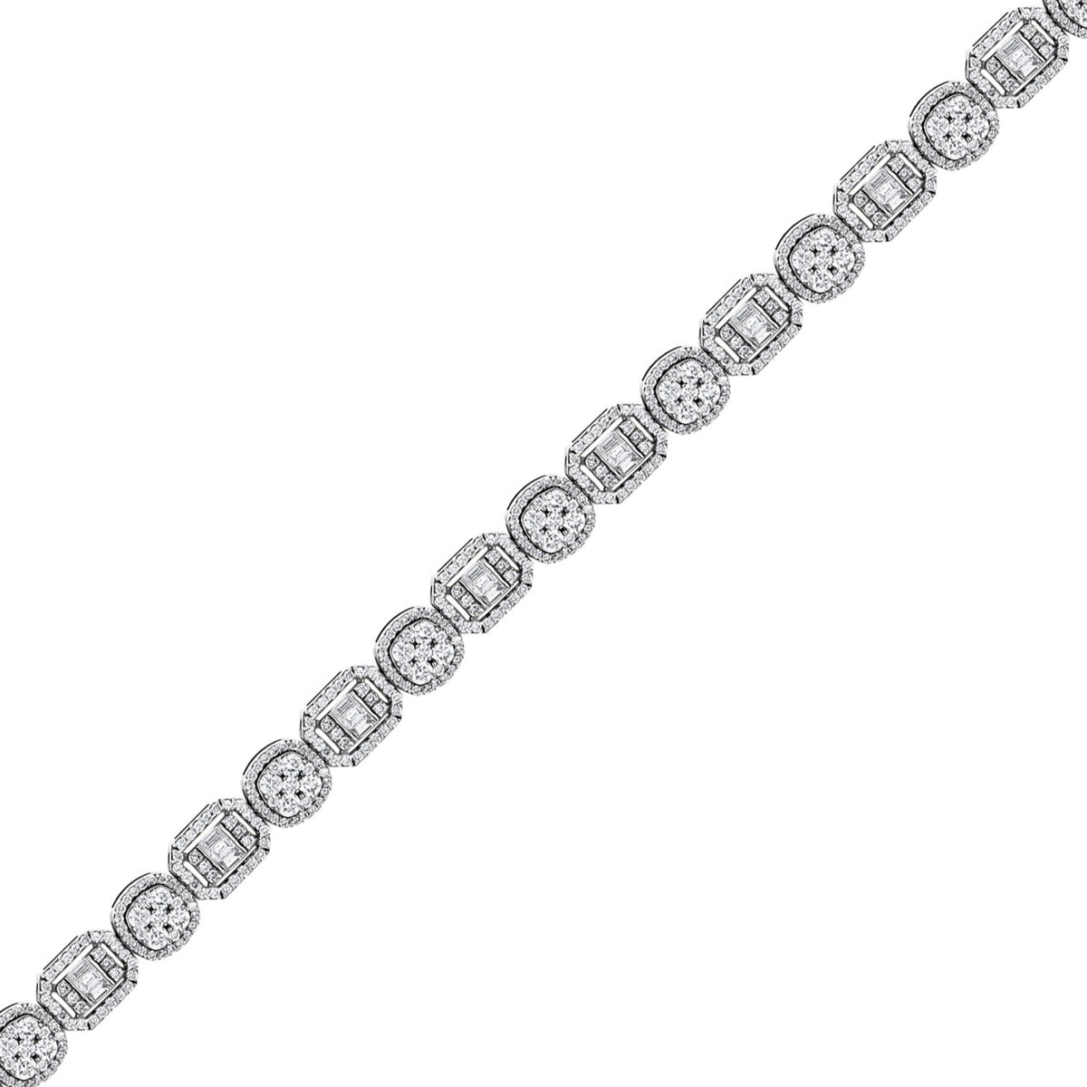 3,58 Karat Pırlantalı Baget Bileklik | Aşk Pırlanta