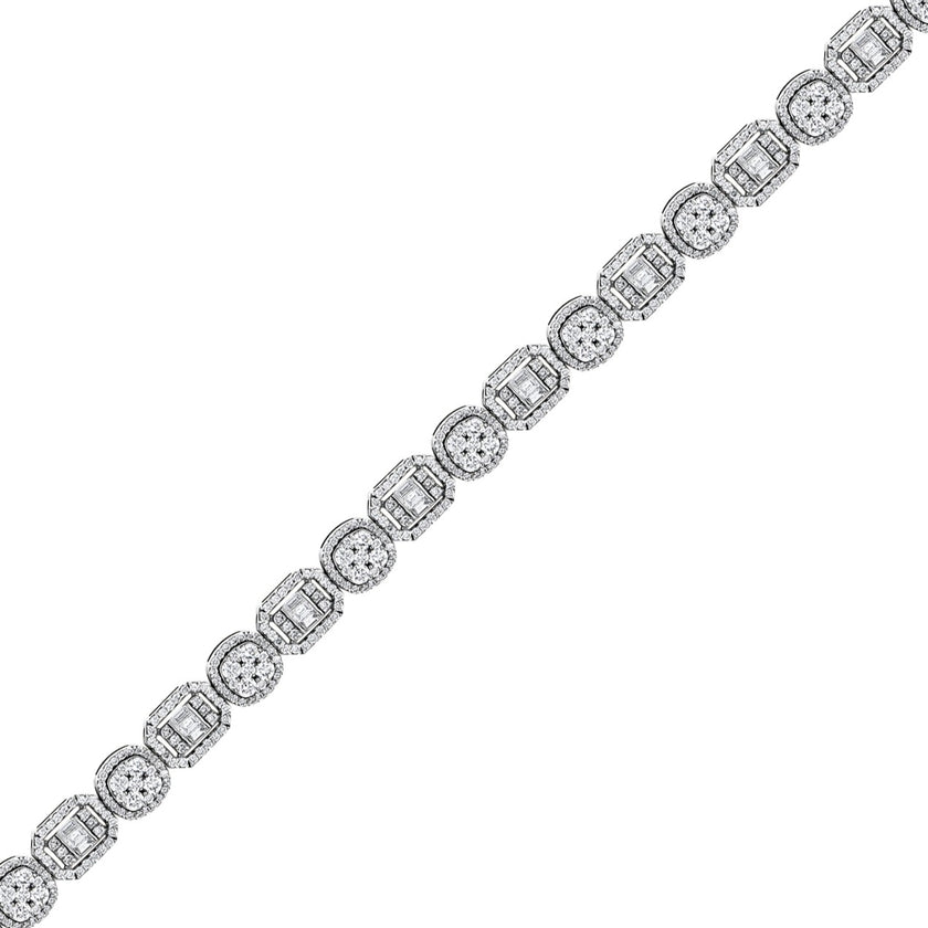 3,58 Karat Pırlantalı Baget Bileklik | Aşk Pırlanta