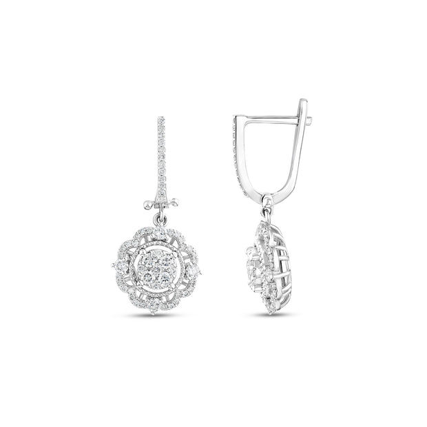 1,13 Karat Pırlantalı Özel Tasarım Küpe