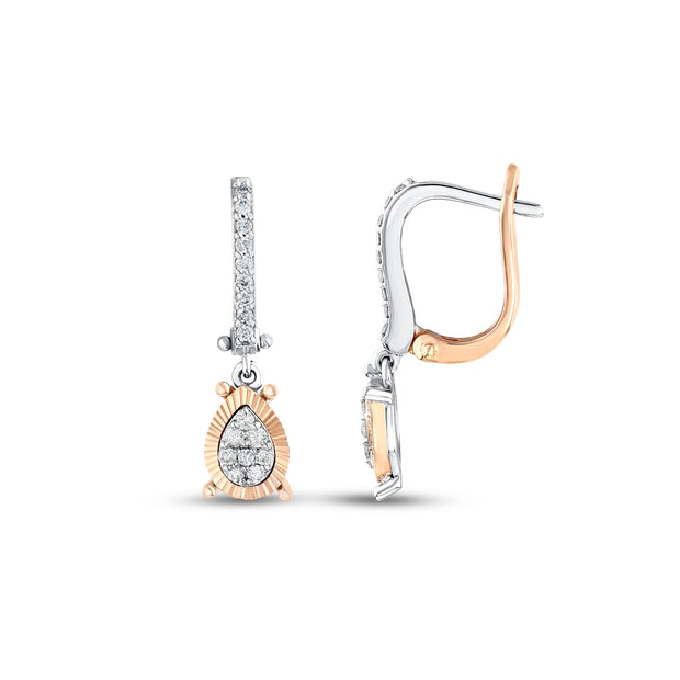 0,33 Karat Pırlantalı Özel Tasarım Küpe