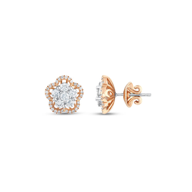 1,11 Karat Pırlantalı Özel Tasarım Küpe