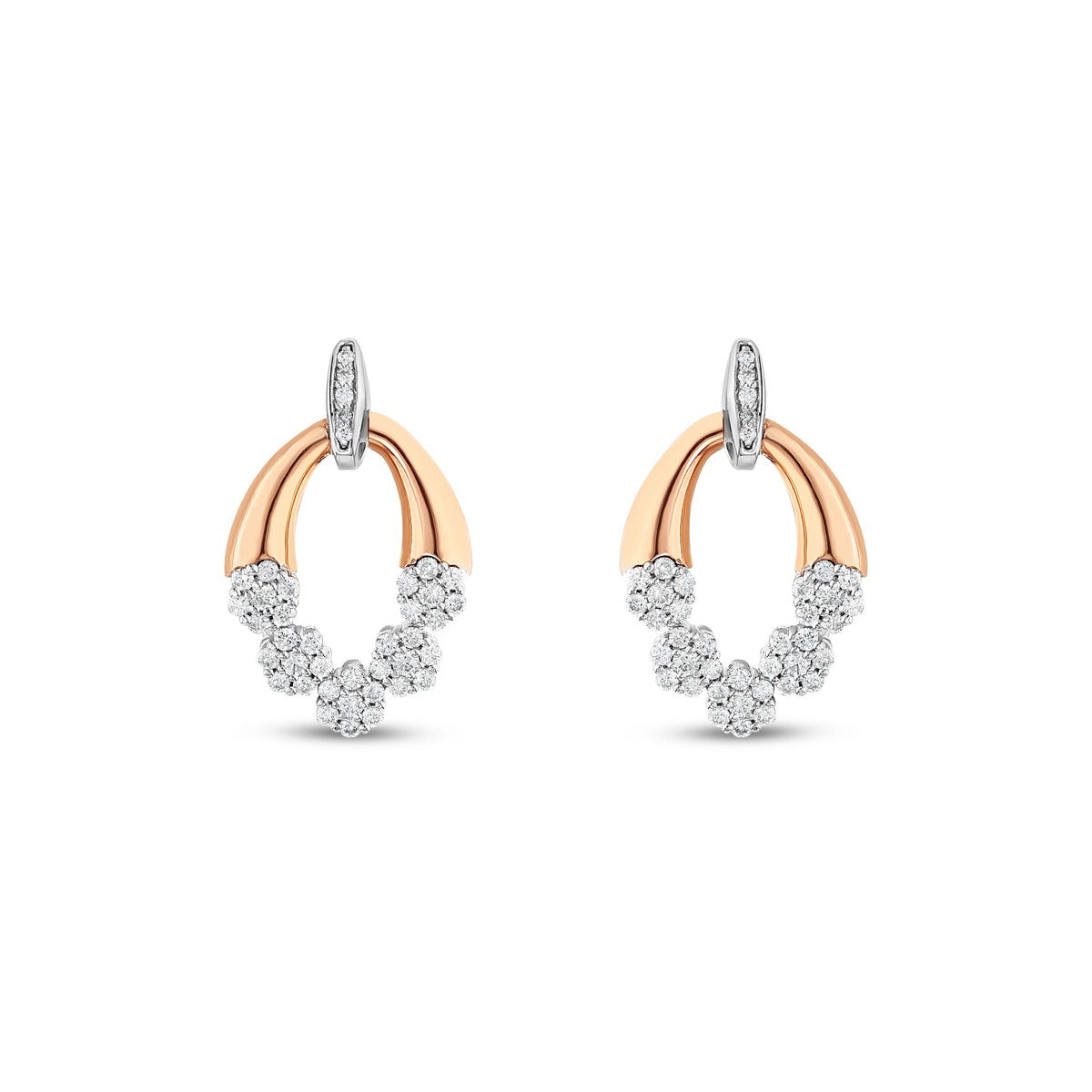 0,46 Karat Pırlantalı Özel Tasarım Küpe