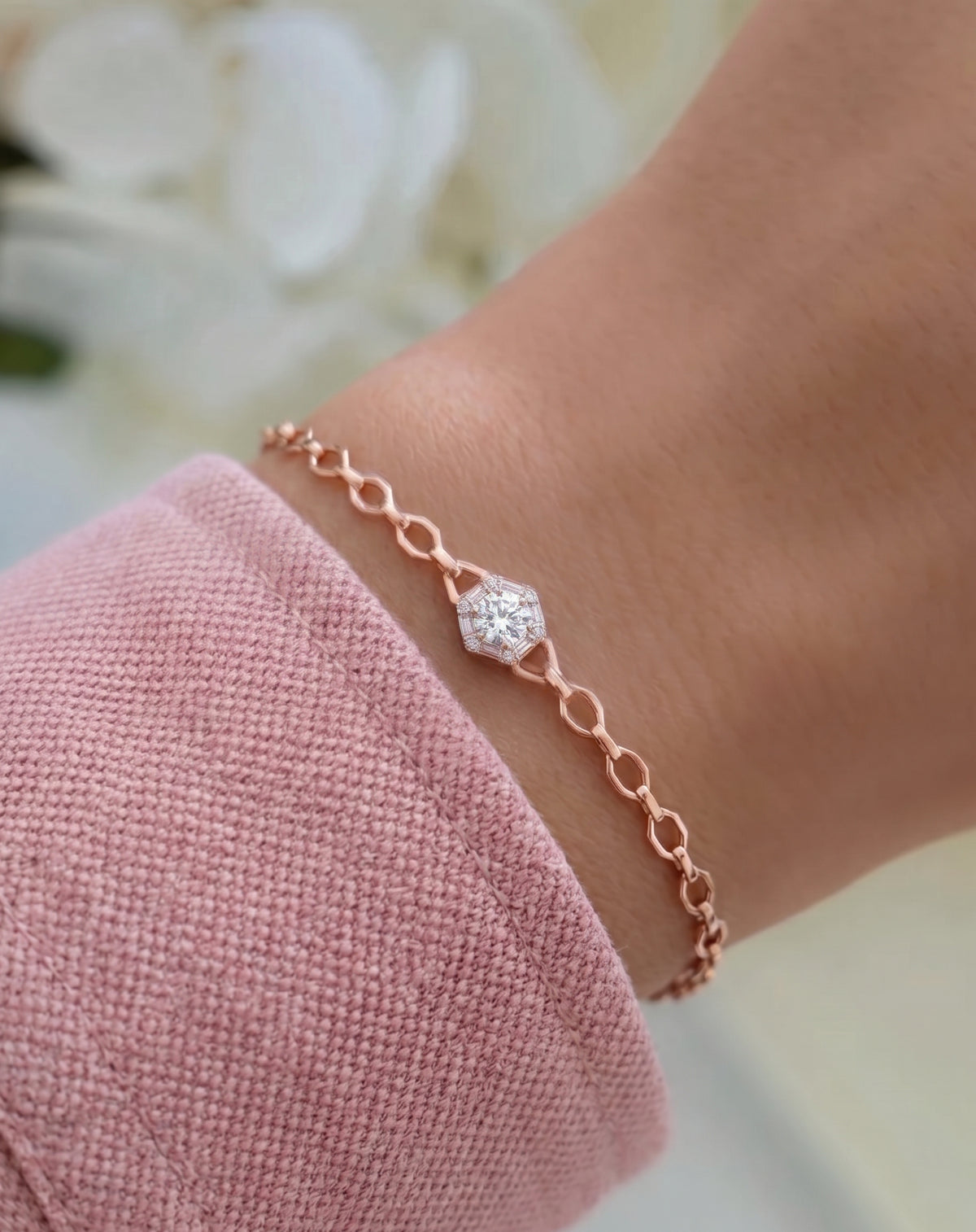 0,41 Karat Pırlantalı Özel Tasarım Bileklik