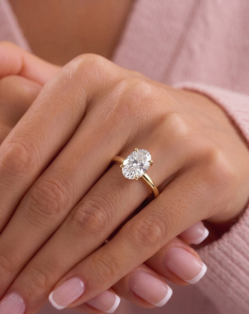 2,50 Karat Pırlanta Sertifikalı Oval Tektaş Yüzük