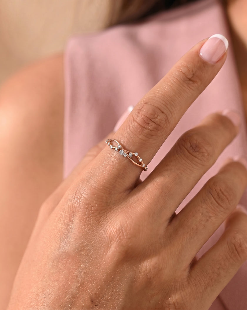 0,11 Karat Pırlantalı Özel Tasarım Yüzük
