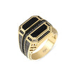 0,61 Karat Siyah Pırlantalı Altın Erkek Yüzük