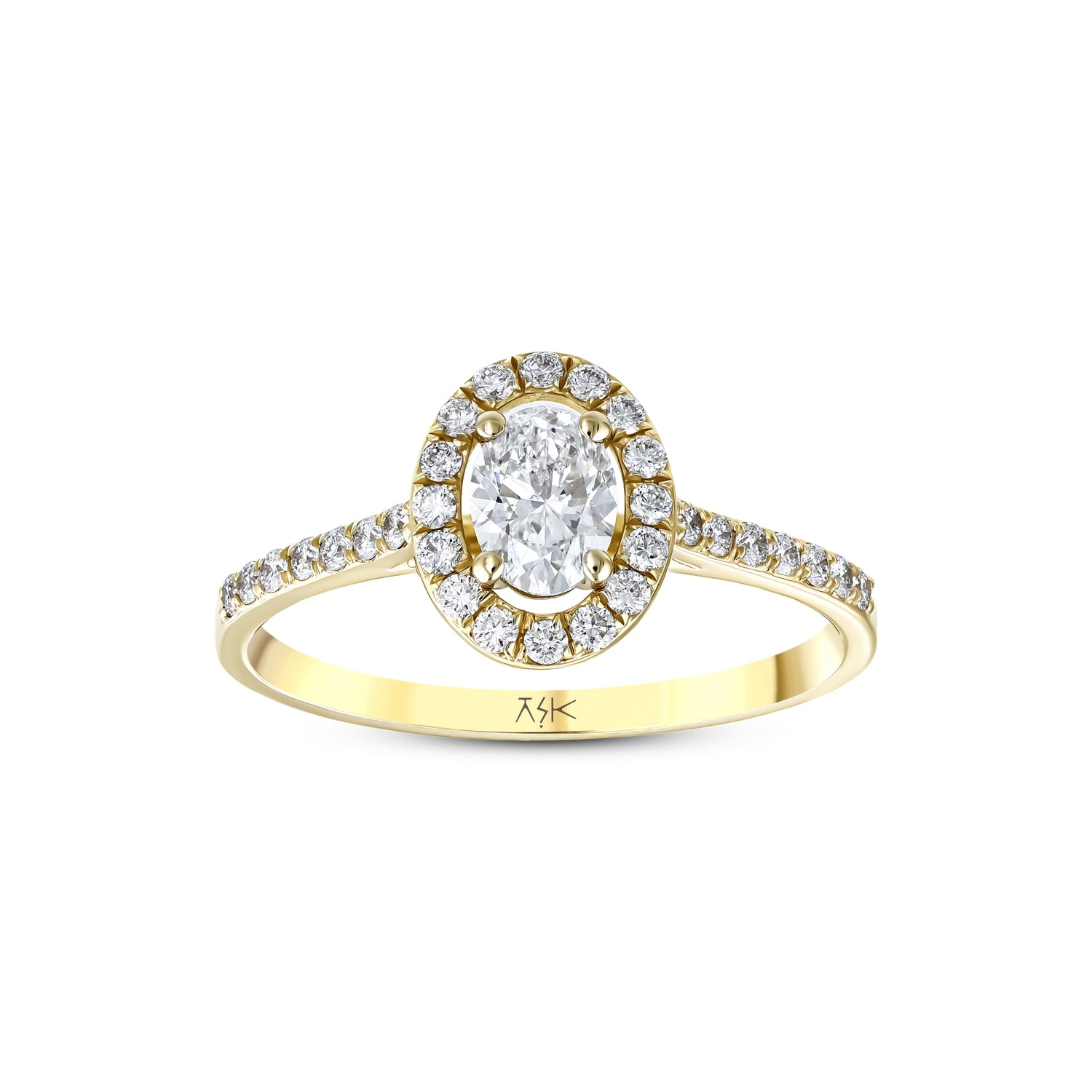 0,70 Karat Pırlanta Oval Tektaş Yüzük