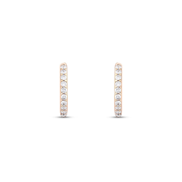 0.28 Karat Pırlantalı Halka Küpe