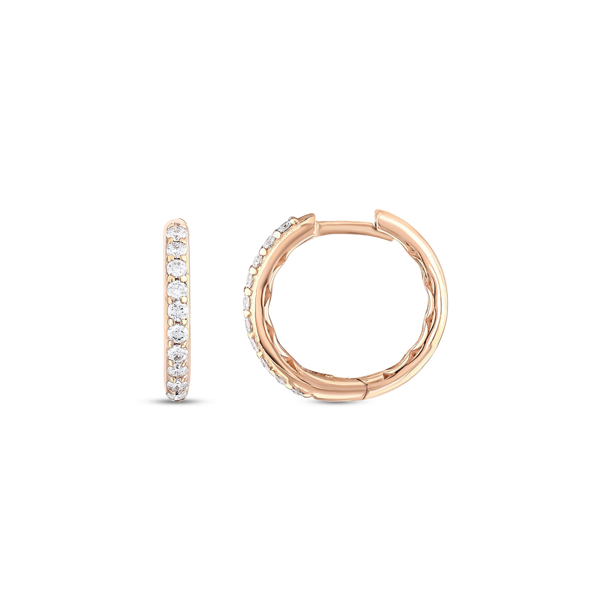 0.28 Karat Pırlantalı Halka Küpe