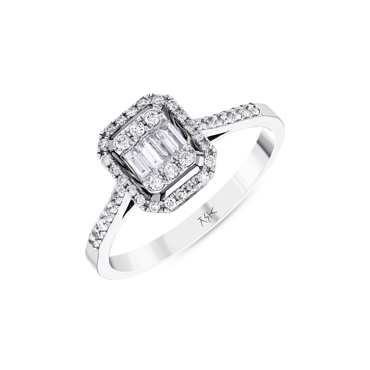 0,33 Karat Pırlantalı Baget Yüzük