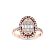 0,79 Karat Pırlantalı Oval Baget Yüzük