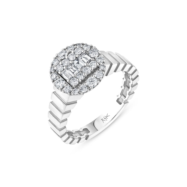 0,67 Karat Pırlantalı Özel Tasarım Baget Yüzük