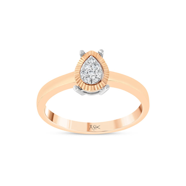 0,08 Karat Pırlantalı Özel Tasarım Yüzük