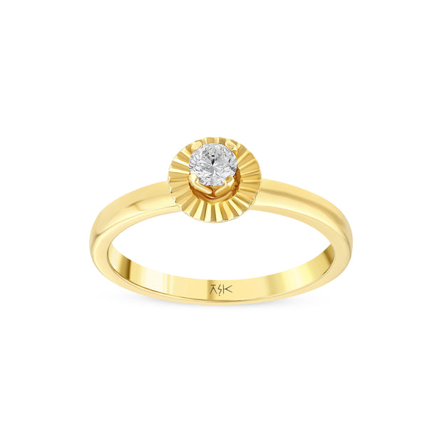 0,18 Karat Pırlantalı Özel Tasarım Yüzük