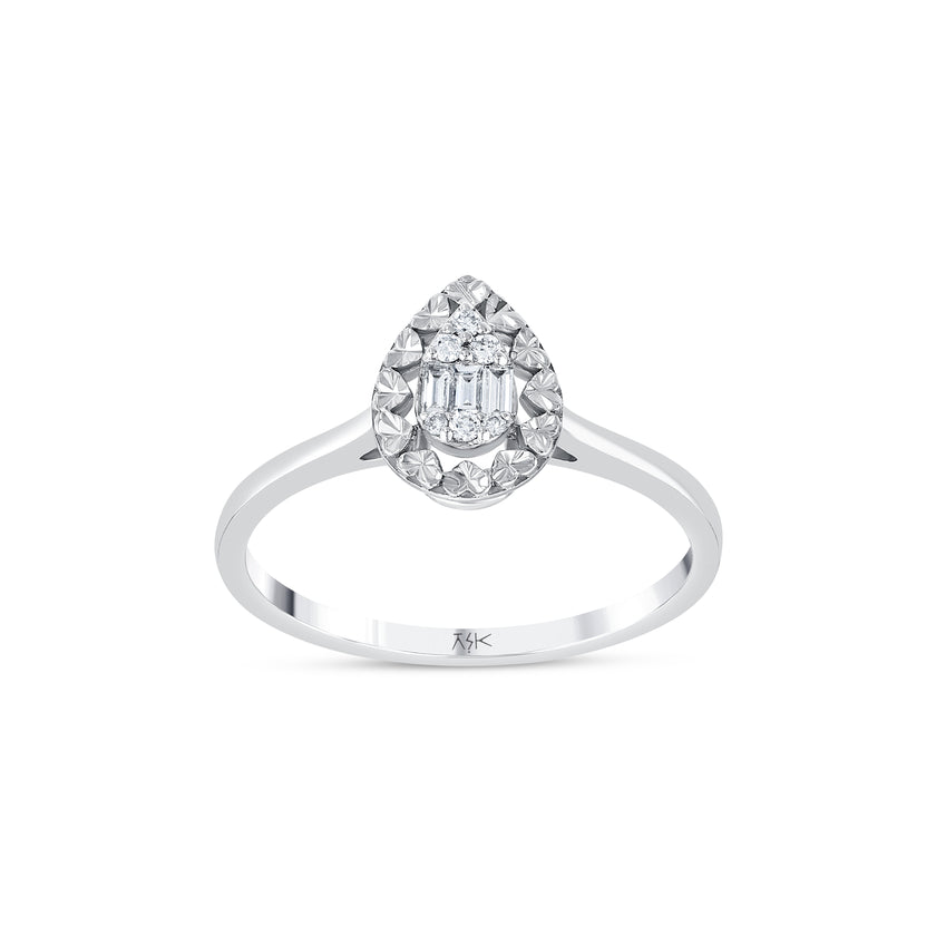 0,10 Karat Pırlantalı Özel Tasarım Baget Yüzük