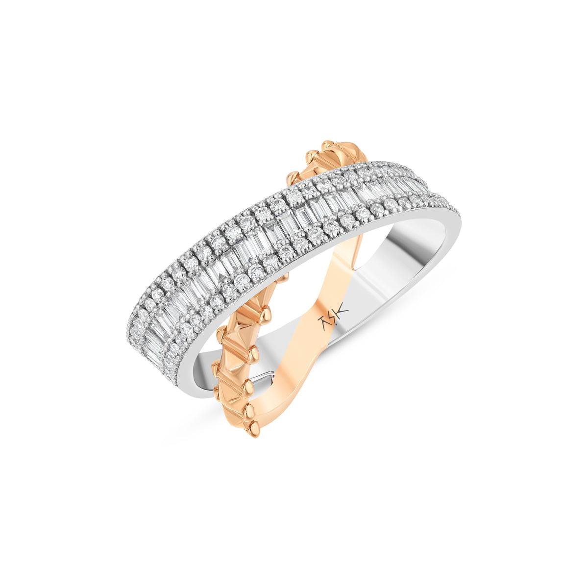 1,49 Karat Pırlantalı Sarmal Baget Yüzük