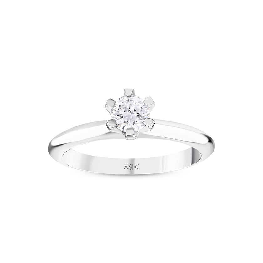 0,40 Karat Pırlantalı Tektaş Yüzük