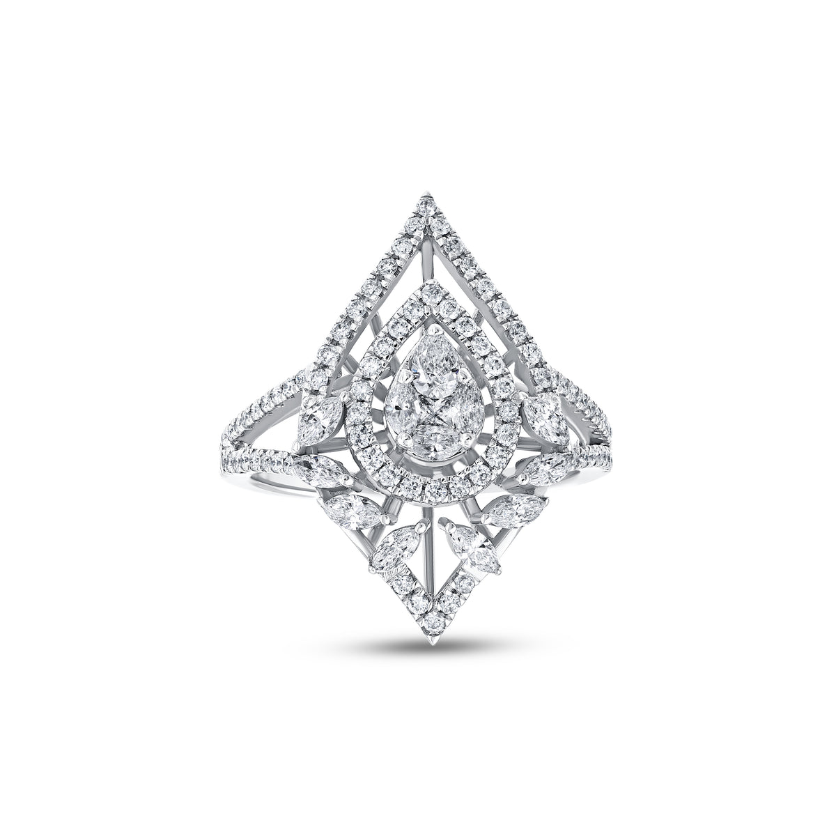 0,89 Karat Pırlantalı Art Deco Yüzük